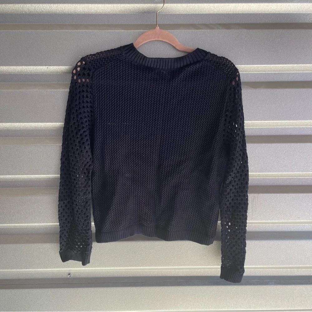 J. Crew Crochet crewneck beach sweater